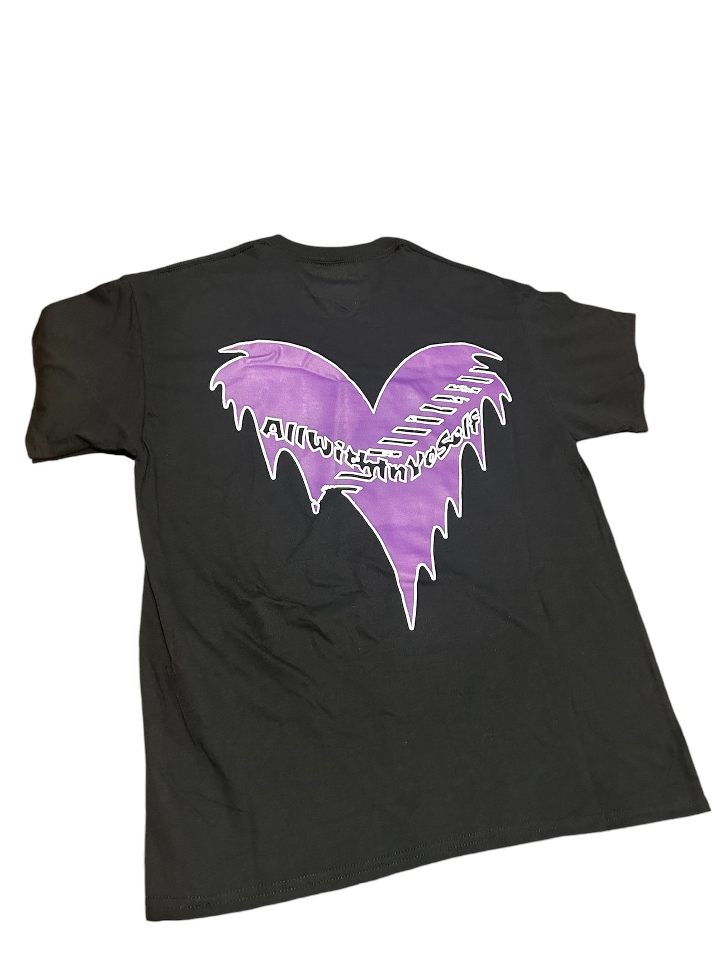 AllWithInYoSelf Black T-Shirt Purple design