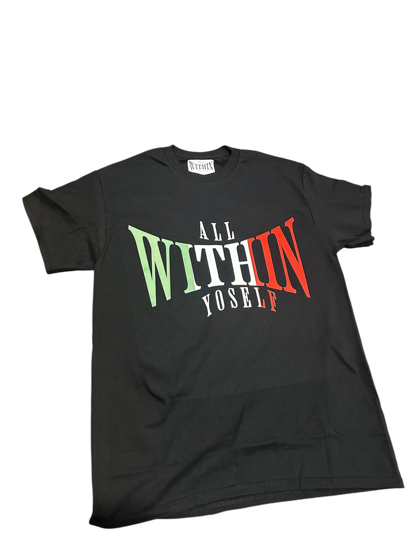 AllWithInYoSelf Black T-Shirt Mexican Design